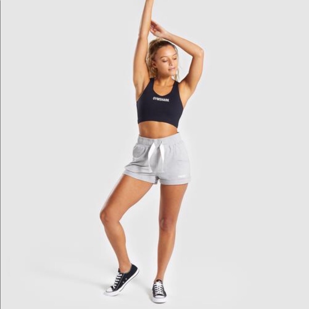Gymshark ark high waisted shorts - light grey marl